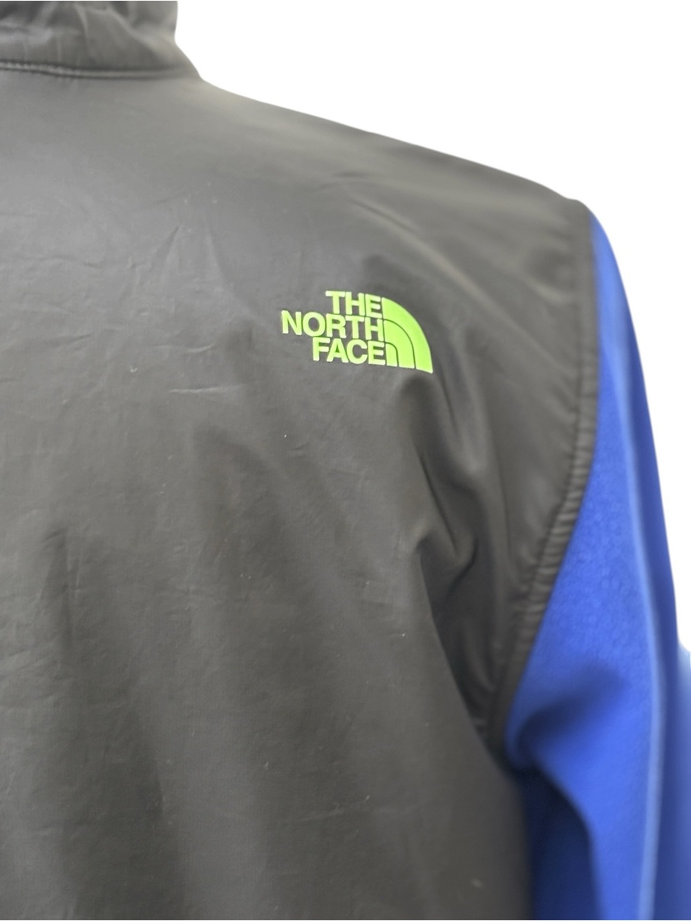 The North Face Boys Denali Fleece Jacket Blue Black Full Zip L 14/16 - Picture 5 of 9